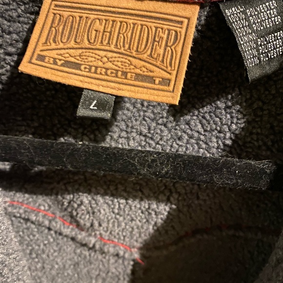 Roughrider by Circle T faux suede Red Jacket size L - Picture 3 of 3